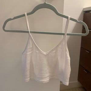 White TNA Crop Tank Top
